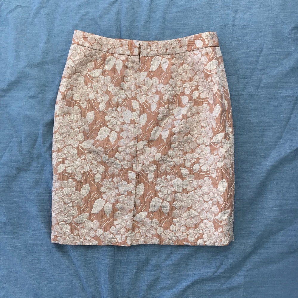 Talbots size 10 metallic gold brocade skirt - Picture 2 of 4
